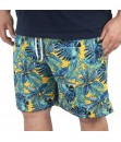 Short Estampado Tactel Elastano Extra Grande Bermuda amarelo